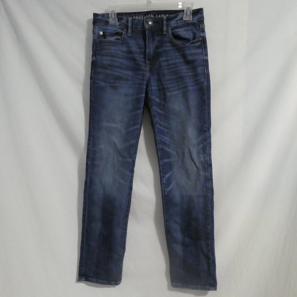 AMERICAN EAGLE faded blue denim, Airflex +, Original Straight Leg, 28 x3 2, GUC